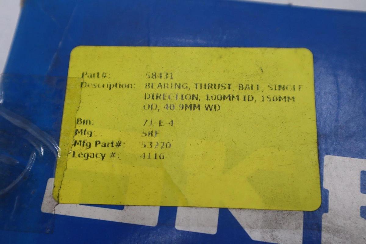 Used (NEW) SKF 53220 Thrust Ball Bearing STK CC135