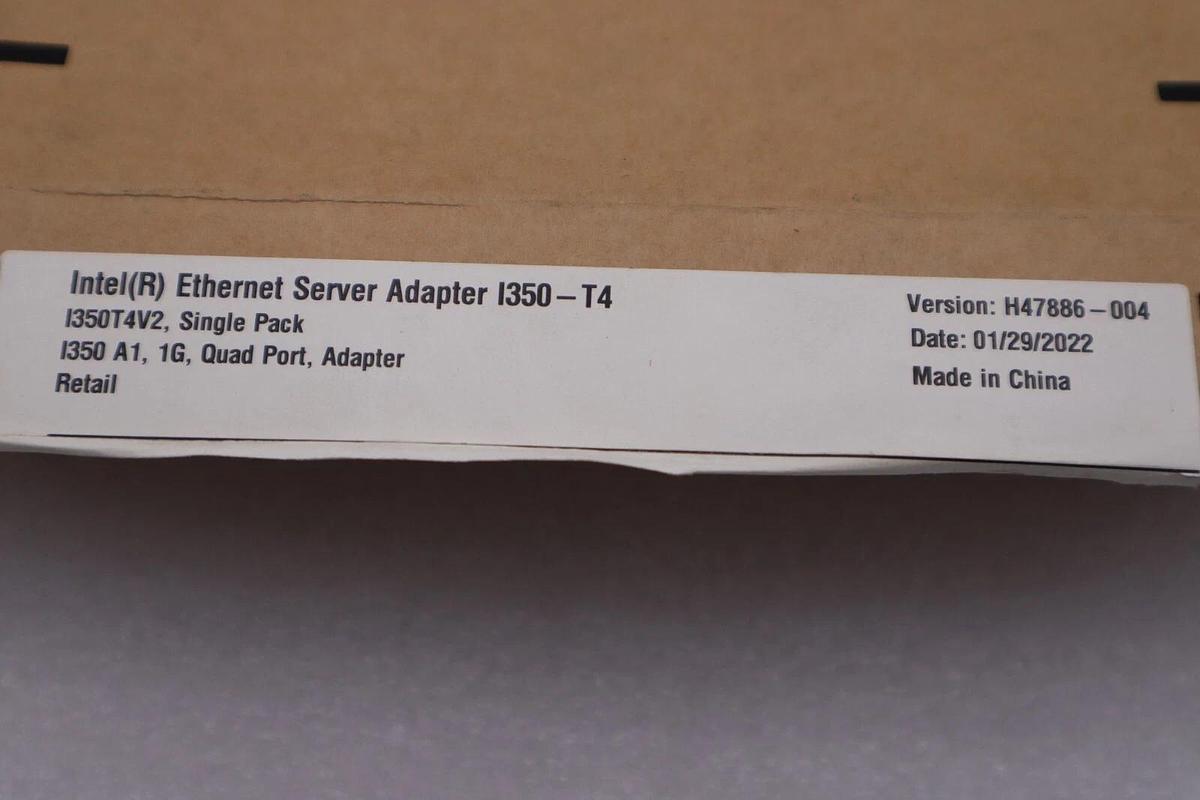 Used Intel I350-T4V2 I350-T4 PCI-E Quad Port RJ45 Gigabit Server Adapter STOCK H192A