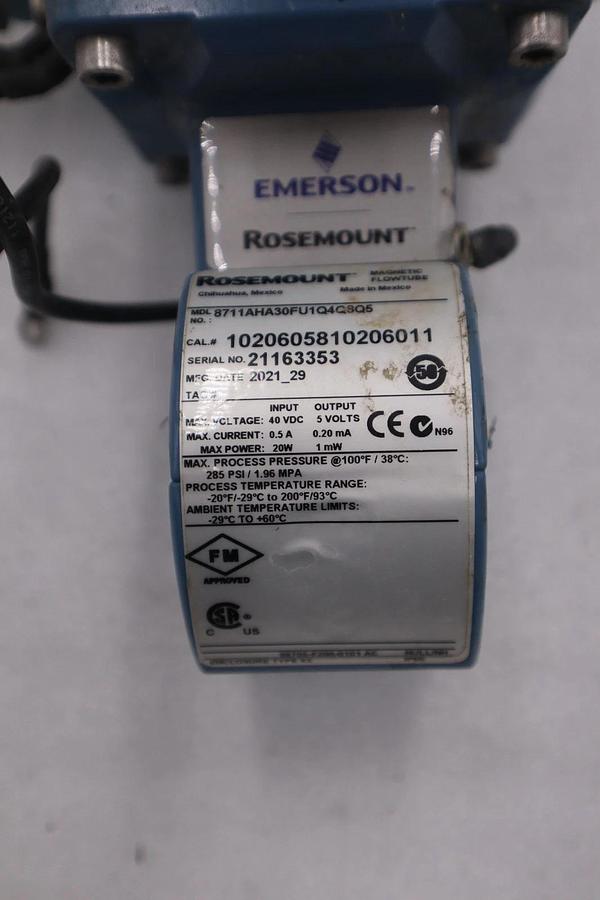 Used ROSEMOUNT 8732EMT1A1M4 MAGNETIC FLOWMETER TRANSMITTER WITH FLOWTUBE STOCK H1922