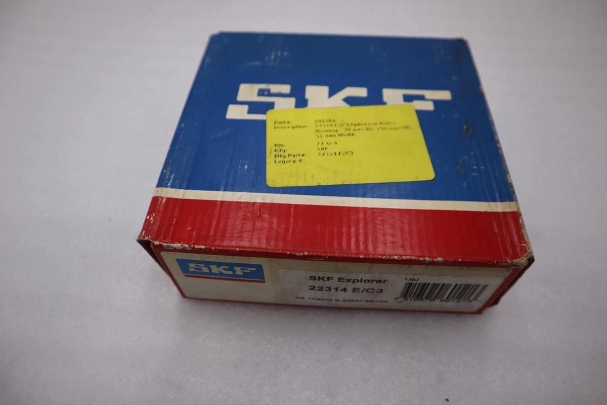 Used New SKF 22314 E/C3 Spherical Roller Bearing - STOCK 2934CC