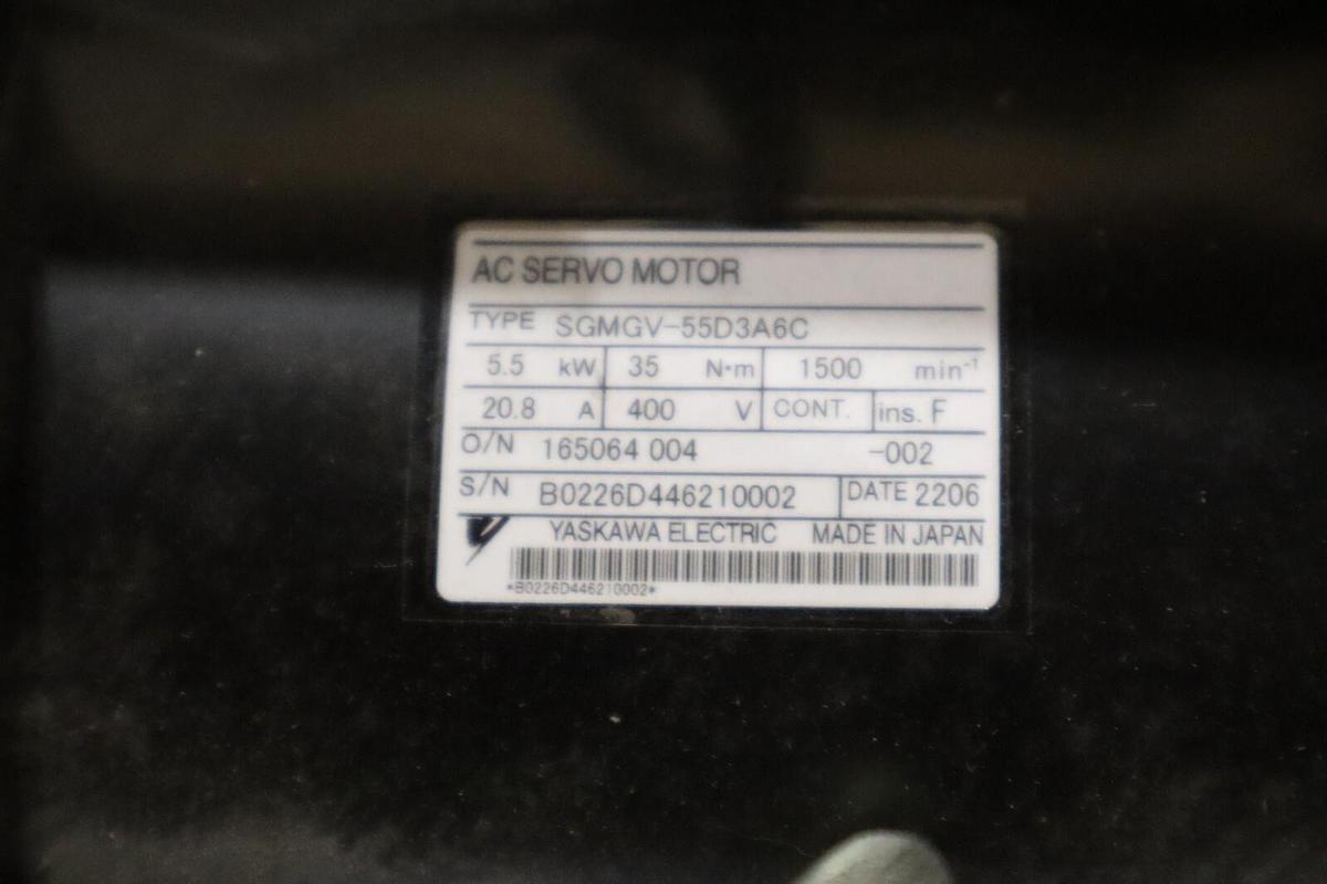 Used Yaskawa SGMGV-55D3A6C New In the Box SERVO MOTOR STOCK H709