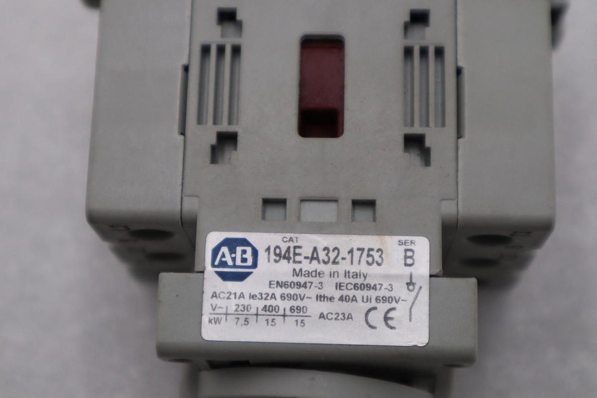Used Allen-Bradley 194E-A32-1753 Load Switch STOCK H848A