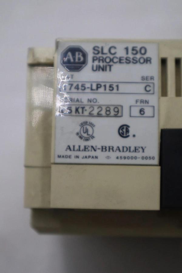 Used ALLEN BRADLEY AB 1745-LP151 SER B SLC 150 PROGRAMMABLE CONTROLLER STK 5048CC