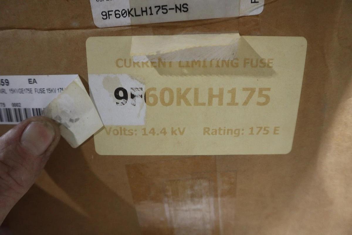 Used GENERAL ELECTRIC 9F60KLH175 CURRENT LIMITING FUSE NEW IN BOX STOCK G167