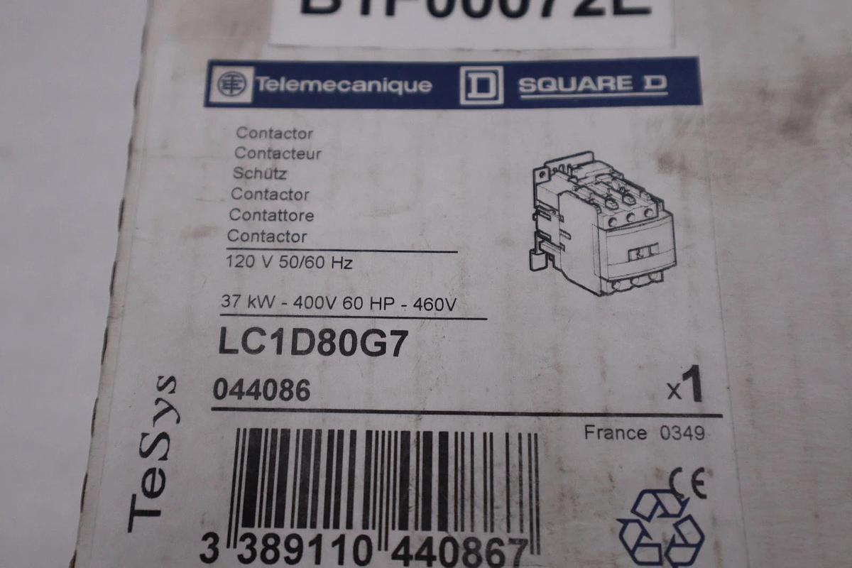 Used NEW LC1D80G7 Contactor 120V coil Schneider Contactor LC1D80G7 STOCK G-51B