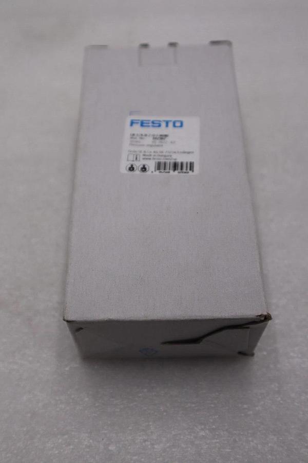 NEW OPEN BOX FESTO LR-1/4-D-7-O-I-MINI AIR PRESSURE REGULATOR STOCK K-607-A