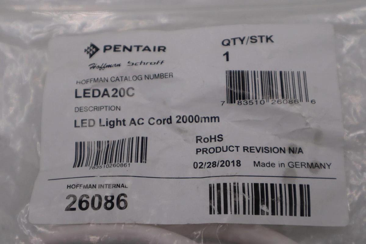 Used NEW Hoffman LEDA20C LED Light AC Cord STOCK G805A