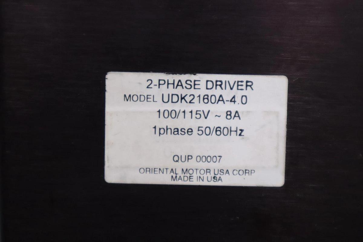 Used VEXTA UDK2160A-4.0 Driver 2-PHASE 100/115V~ 8A1 50/60HZ STOCK 3495A
