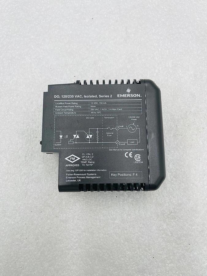 Used Emerson DeltaV KJ3209X1-BA1 Output Module DO VAC Isolated #K-2615
