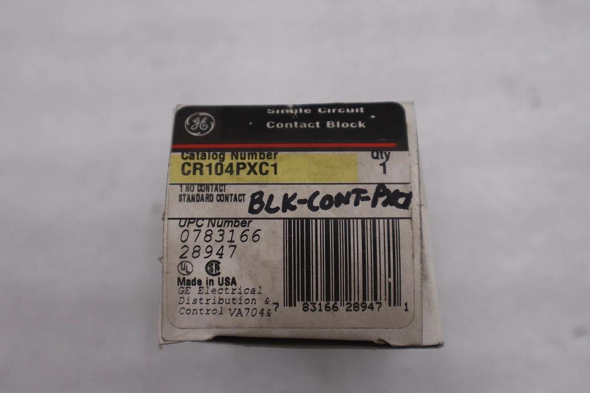 GE General Electric CR104PXC1 Single Circuit Contact Block NEW WITH BOX #GF-315A