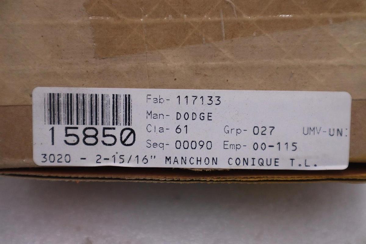Used NEW Dodge 117133 3020 X 2-15/16 KW Taper-Lock Bushing - STOCK GF410A