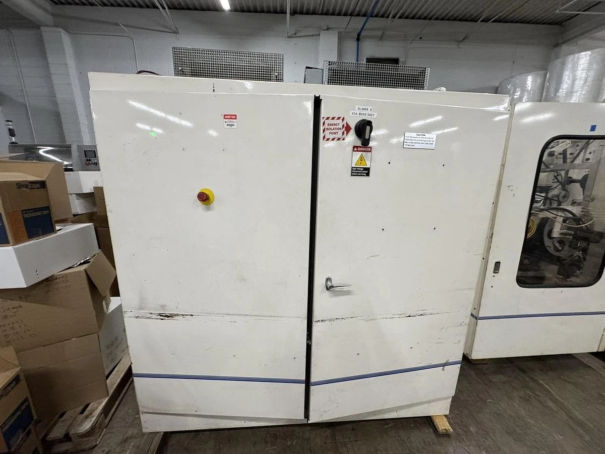 Used 42" WIDE ELSNER ENR-1000 AUTOMATIC REWINDER FOR NONWOVEN WIPES 10" REWIND DIA.
