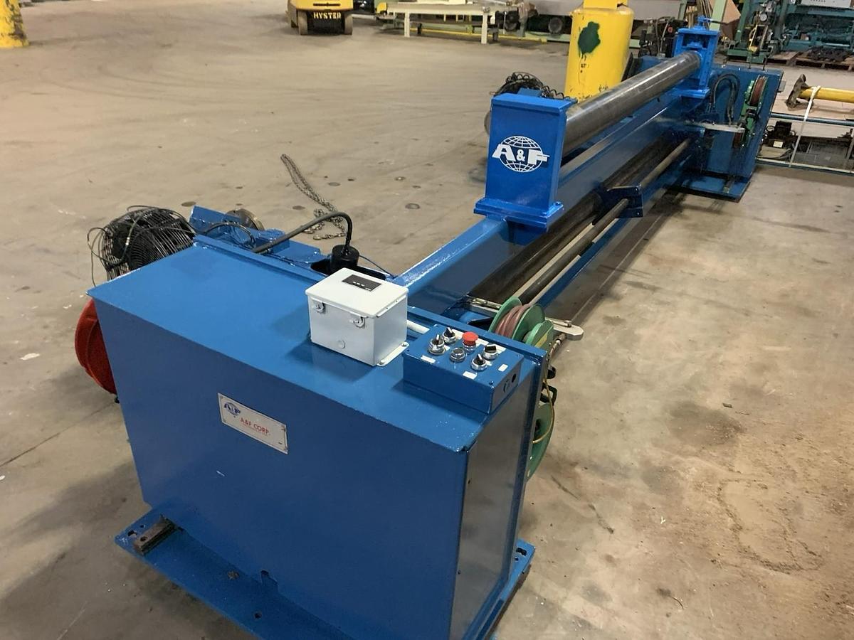 Used A & F MDL. RS-60 105" WIDE X 72" DIAMETER SHAFTLESS FLOOR PICKUP UNWIND STAND