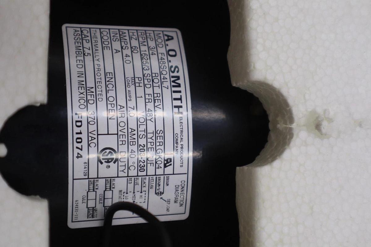Used FD1074 AO Smith 3/4Hp 208-230V 1625Rpm 48Y Mtr OEM FD1074 STOCK 4202