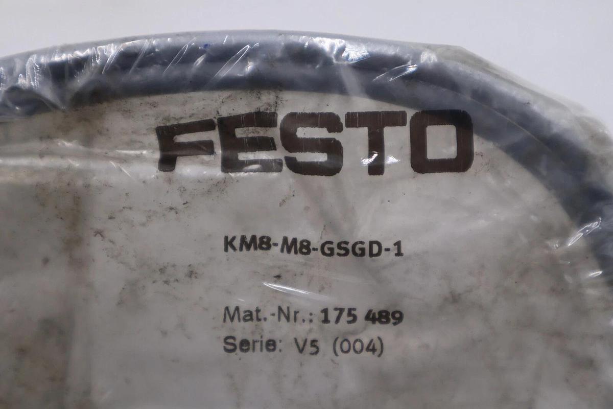 Festo KM8-M8-GSGD-1 Connecting Cable. PN: 175489 STOCK K-3913