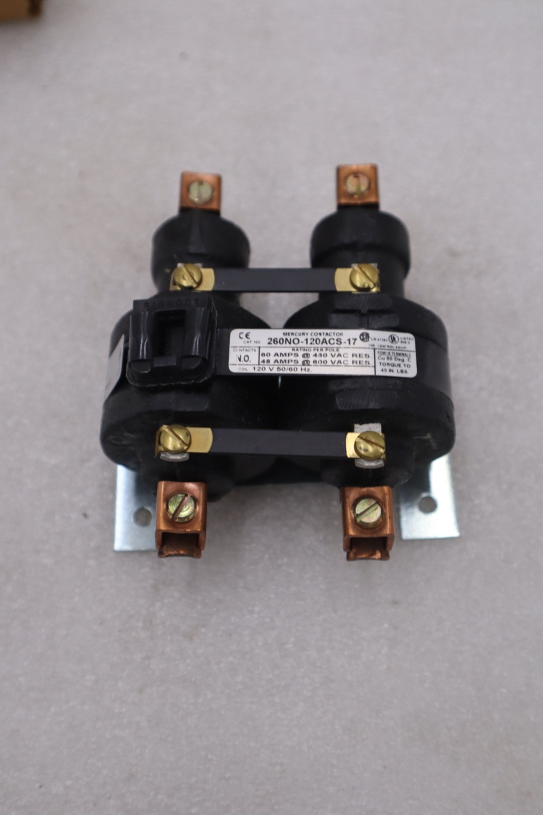Used MERCURY CONTACTOR 26NO-120ACS-17 STOCK #L-234B