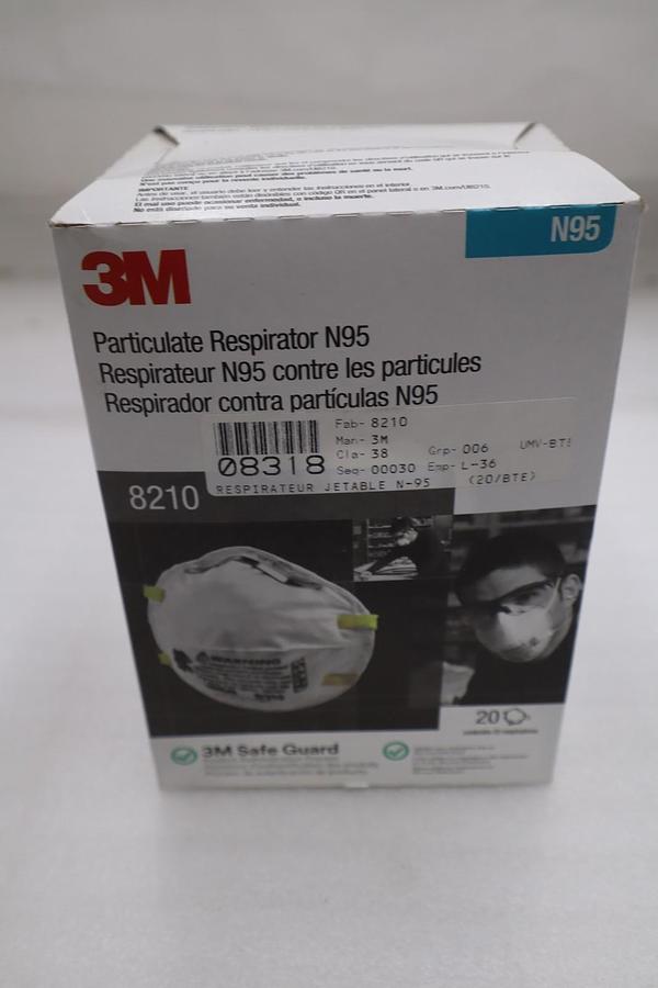 LOT OF 4 - Expired 3M 8210 N95 Particulate Respirator Face Mask - STOCK SGF103