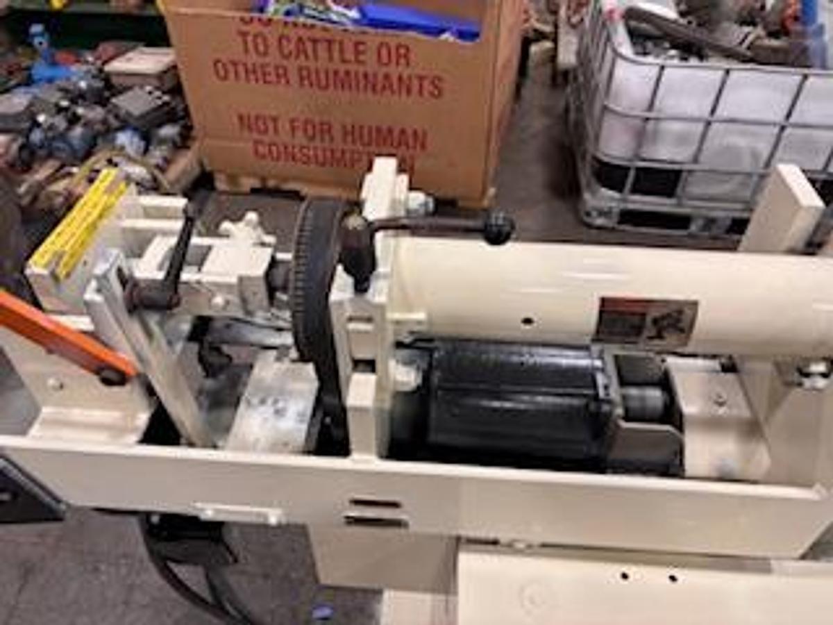 Used APPLETON / MENASHA P500 SEMI-AUTO CORE CUTTER 120" X 6" DIAMETER