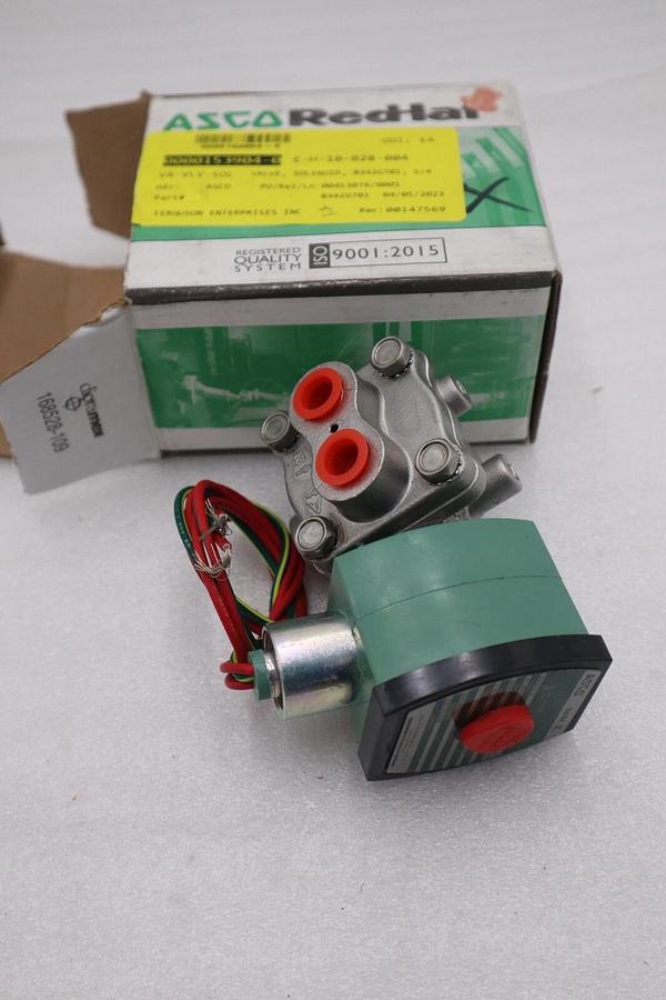 NEW IN BOX ASCO 8342G701 120V 100-125PSI 1/4" NSMP STOCK G24A