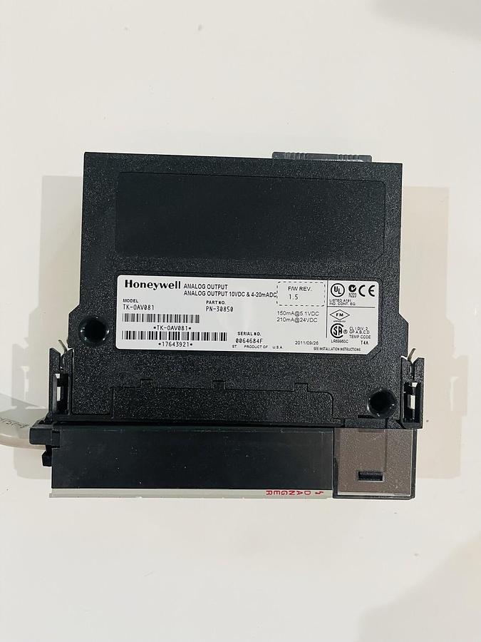 Used Honeywell TK-OAV081 Analog Output  FW Rev: 1.5 PLC #K-454