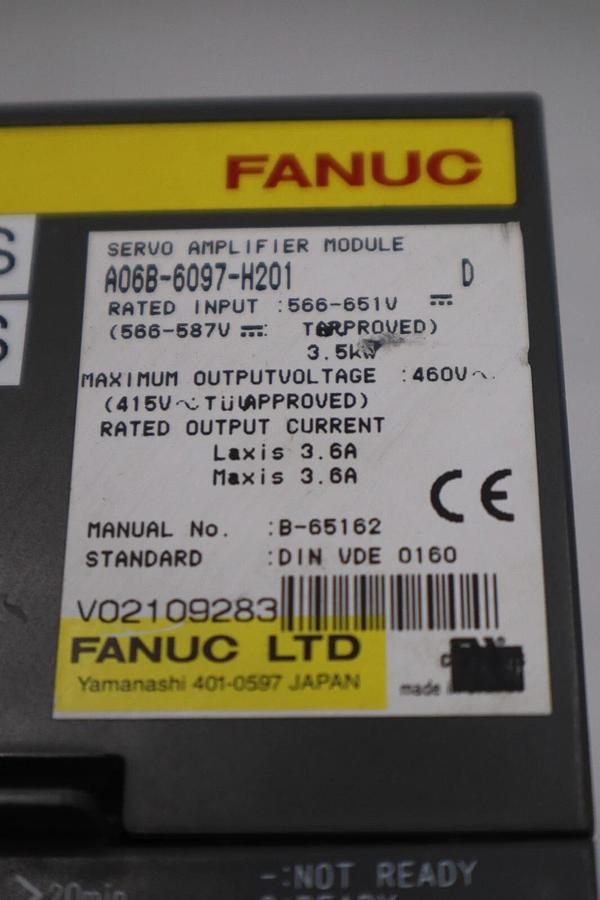 Used FANUC A06B-6097-H201 SERVO AMPLIFIER STOCK 114B