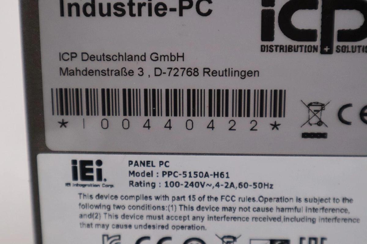 IEI INTEGRATION CORP PPC-5150A / PPC-5150A-H61-I5/R-R20 NEW WITH BOX STOCK H796