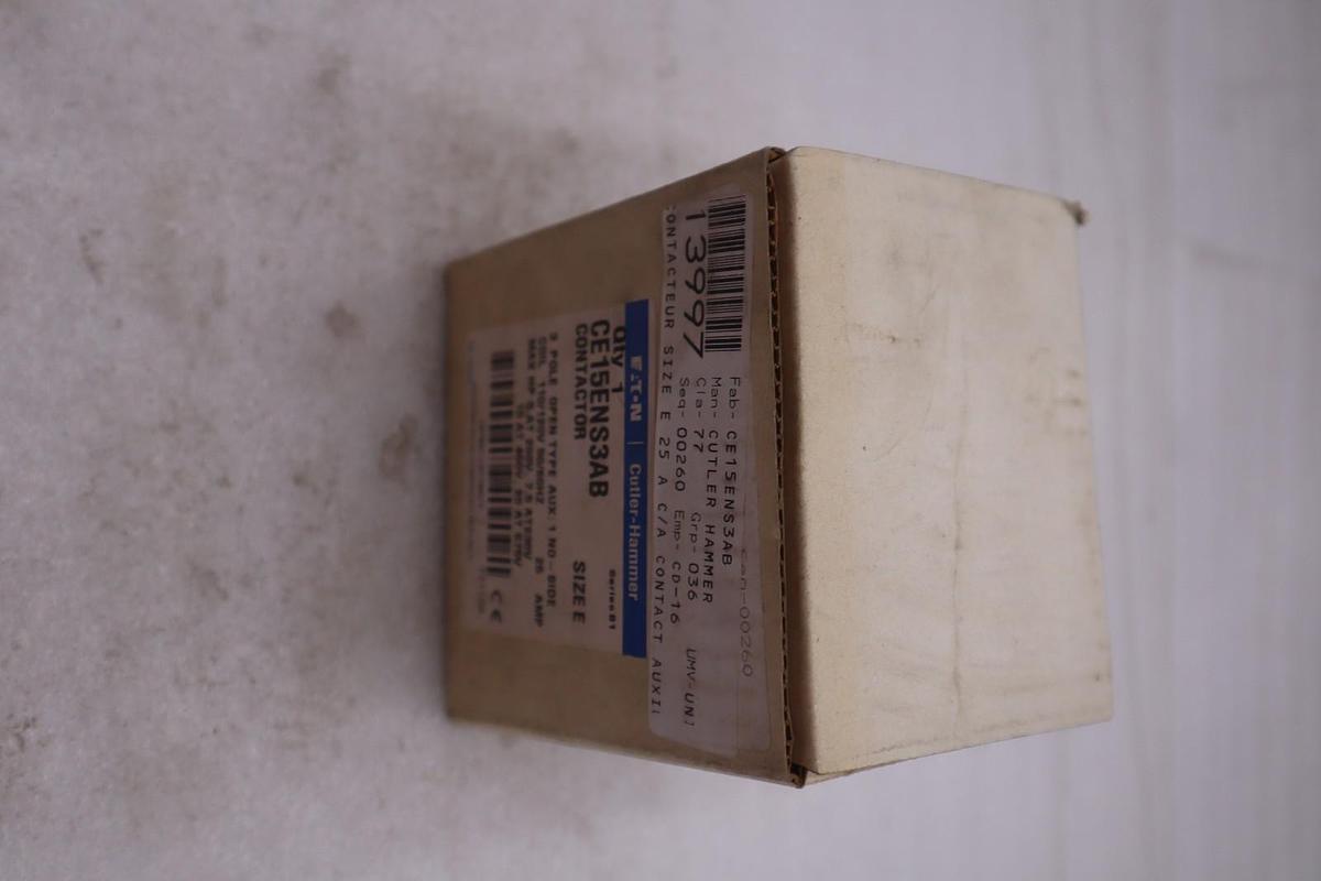 Used Eaton CE15ENS3AB Contactor - Size E - Series B1 NEW OPEN BOX STOCK K311A