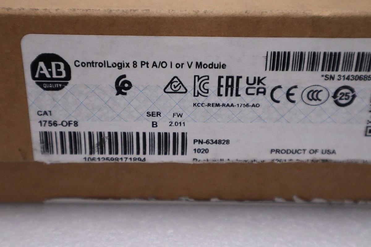 Allen Bradley 1756-OF8 /A ControlLogix 8-P Analog Output Module - STOCK GF47