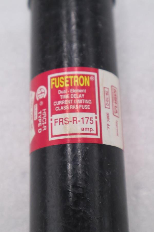 Used FUSETRON FRS-R-175 FUSE BLACK 12 AVAILABLE (AS PICTURED) NEW UNIT STOCK 4939A