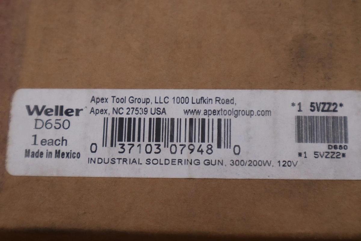 Used Weller 120 Volt High Power Industrial Soldering Gun 300/200 Watts D650 #5729CC