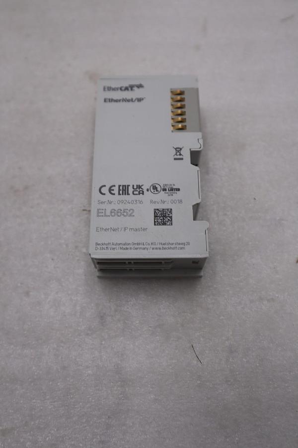 Used NEW OPEN BOX BECKHOFF EL6652 ETHERNET SWITCH STK 4025B