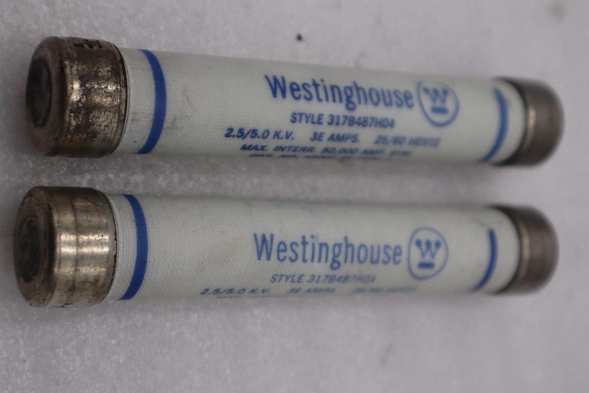 LOT OF 2 NEW OPEN BOX WESTINGHOUSE A500T 3E FUSE 25/60HZ 317B487H04 STK H1451A