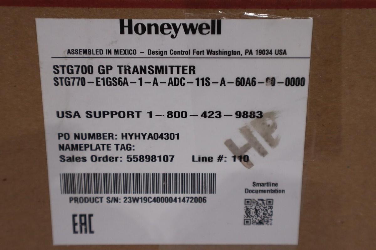 Honeywell STG700 GP Transmitter STG740-E1GS6A-1-A-ADC-11S-A-60A6-00-0000 #G404