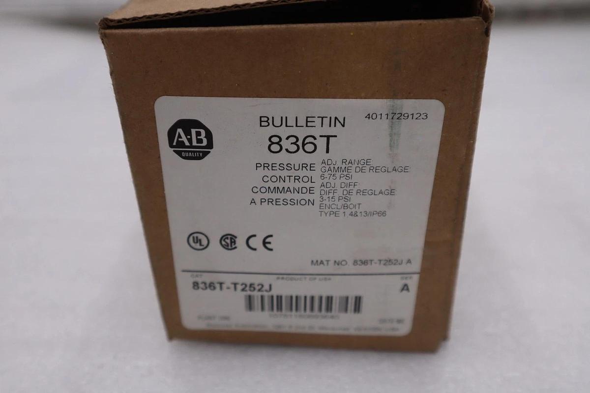 Used New Allen Bradley 836T-T252J Ser A Pressure Control 6-75PSI 200PSI Max #5534CC