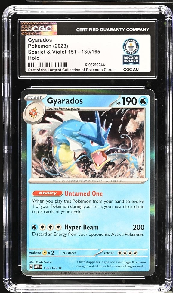 Used 2023 Pokemon Mew En-151 #130 Gyarados CGC WORLD RECORD 1/1