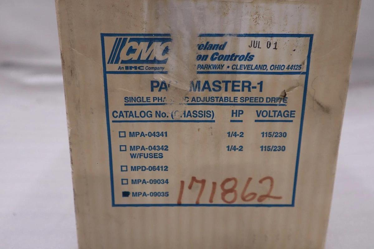 NEW OPEN BOX CMC MPA-09035 PACEMASTER-1 DC DRIVE STOCK H1401
