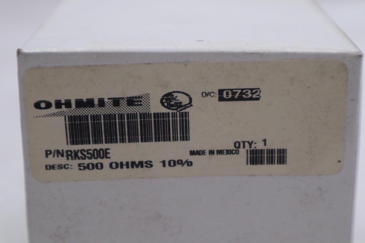 Used OHMITE RKS500E RHEOSTAT 500 OHMS #K-3022