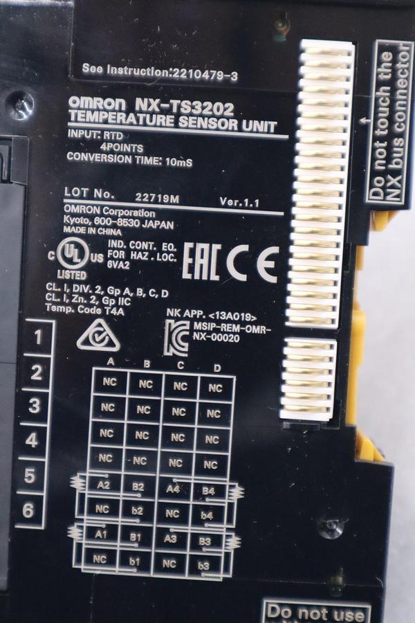 Used OMRON NX-TS3202 / NXTS3202 TEMPERATURE INPUT PLC UNIT (24 AVAILABLE) STOCK 5886A