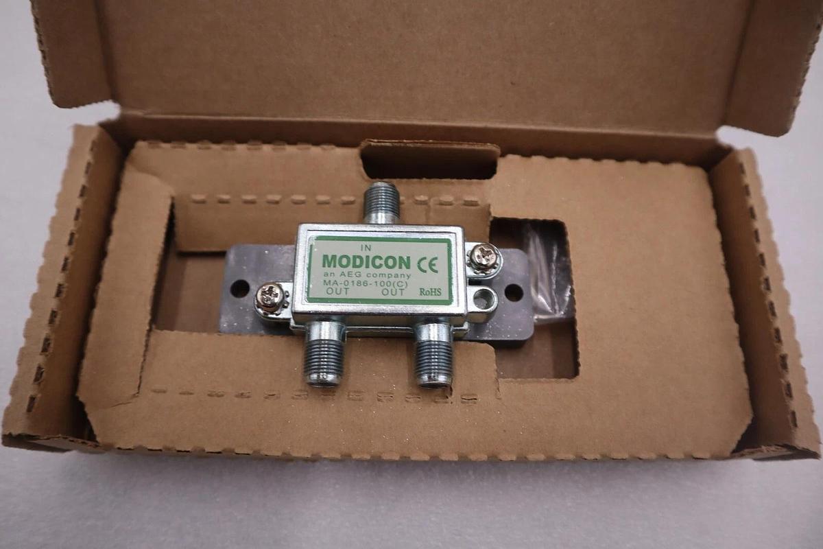 NEW OPEN BOX MA-0186-100 Modicon Coaxial Cable Splitter Repeater STOCK G667A
