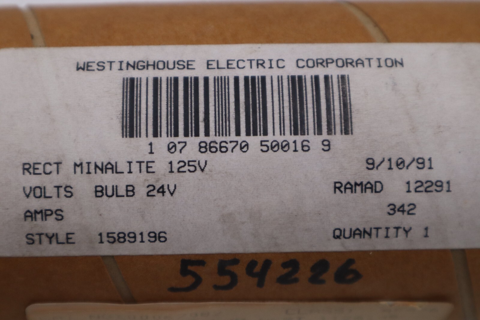 NEW WESTINGHOUSE 1589196 MINALITE INDICATING LAMP W/O BULB & LENS STOCK G680A