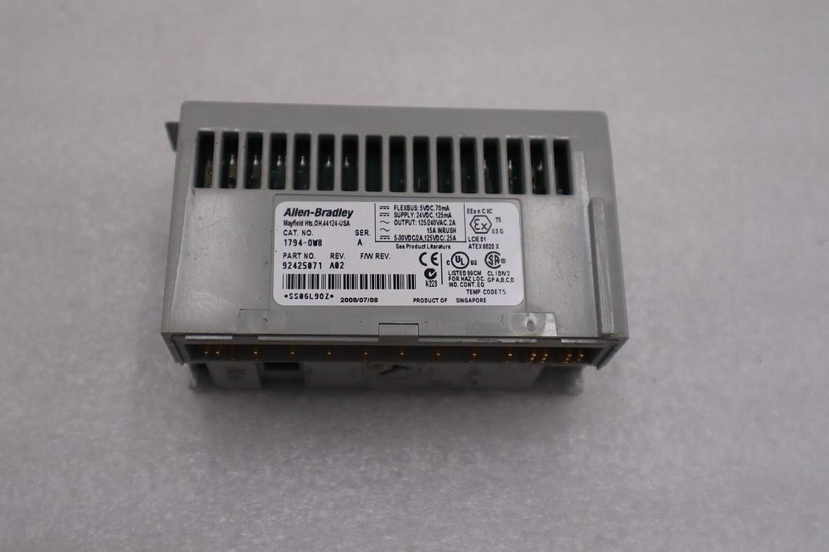 ALLEN BRADLEY 1794-0W8 SER A RELAY OUTPUT STOCK H128A