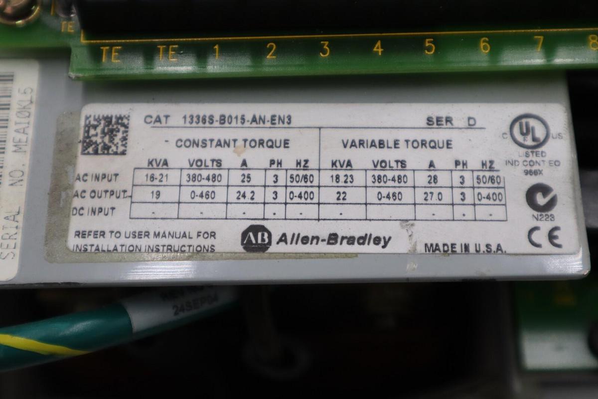Used ALLEN BRADLEY 1336S-B015-AN-EN3 / 1336SB015ANEN3 NEW DRIVE STOCK H719