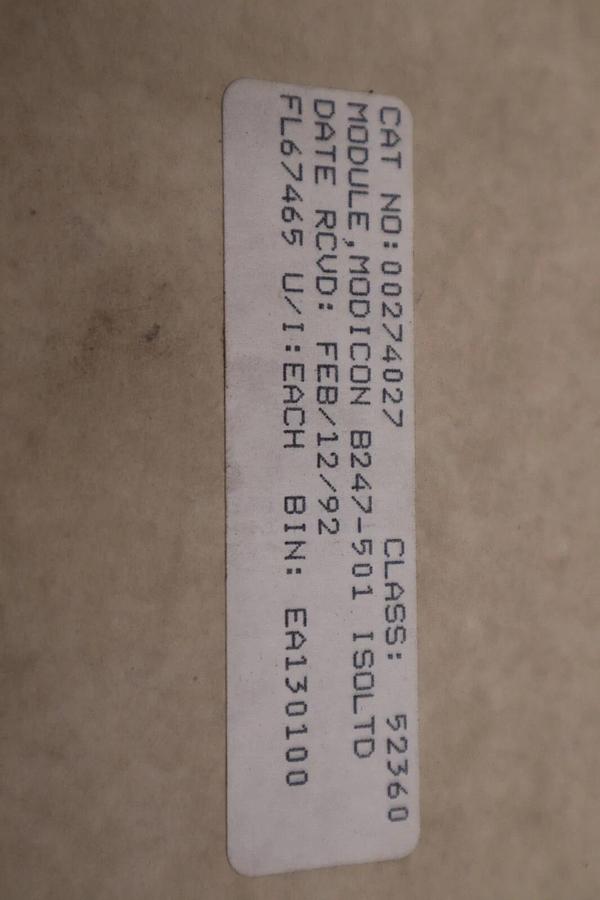 Used NEW IN BOX Modicon B247 AS-B247-001 115V Input Module STOCK G221