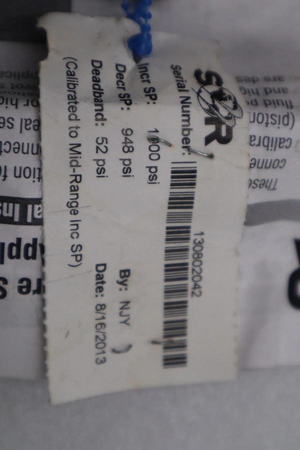 Used NEW SOR 2NN-K3-S1-C4C PRESSURE SWITCH STOCK G546A