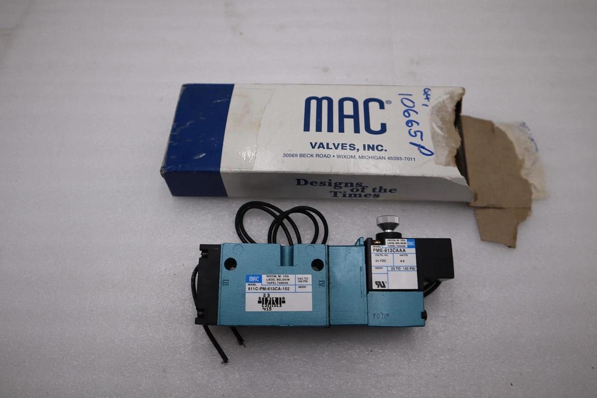 NEW MAC 811C-PM-613CA-152 SOLENOID VALVE 4-WAY SINGLE SOLENOID - STOCK H1431A