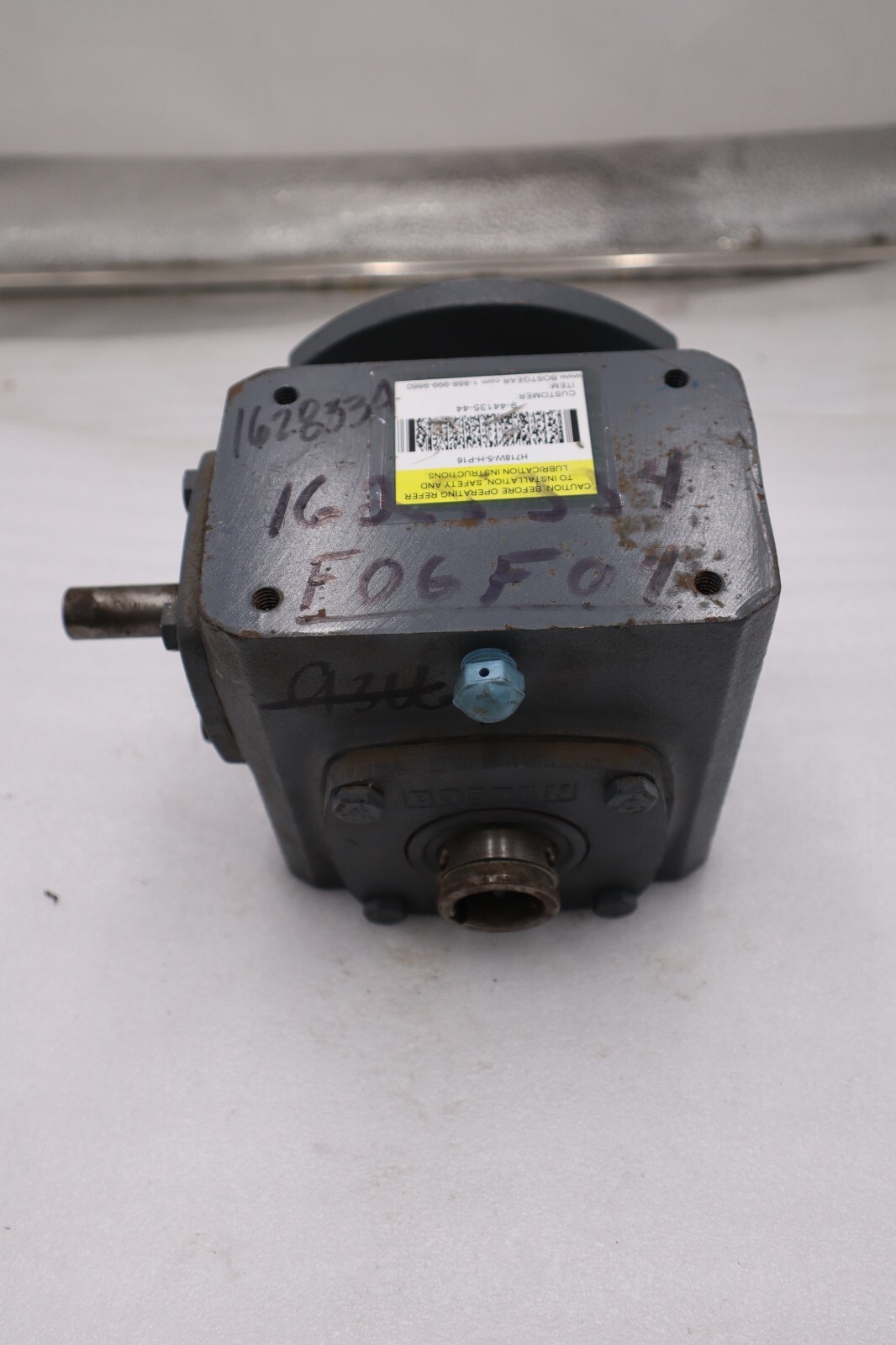 Used BOSTON GEAR H718-5-H-P16 Right Angle Hollow Shaft Worm Gear Speed Reducer #H981