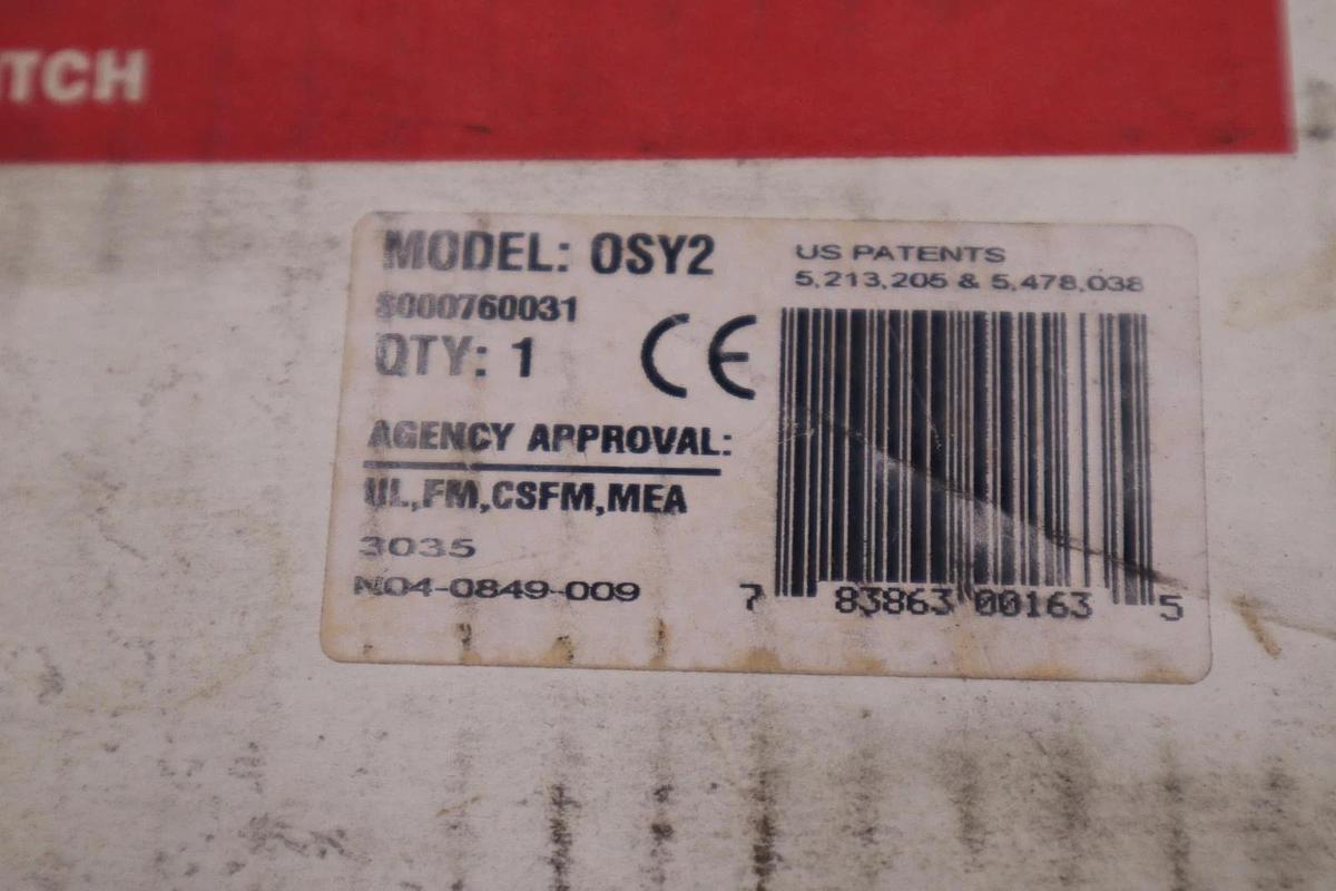Used System Sensor OSY2 Supervisory Switch S000760031 Electrical Switch STK 5215CC