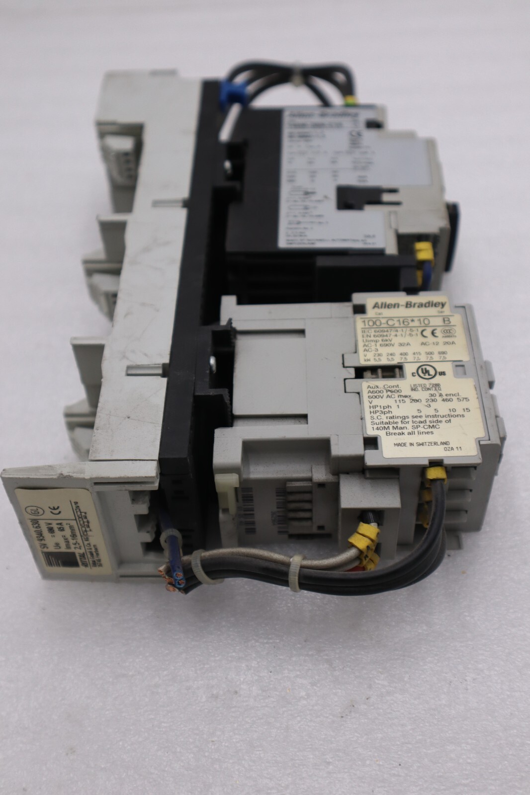Used Allen Bradley 140M-D8N-C16/ 100-C16*10 Motor Circuit Protector STOCK 3987-A
