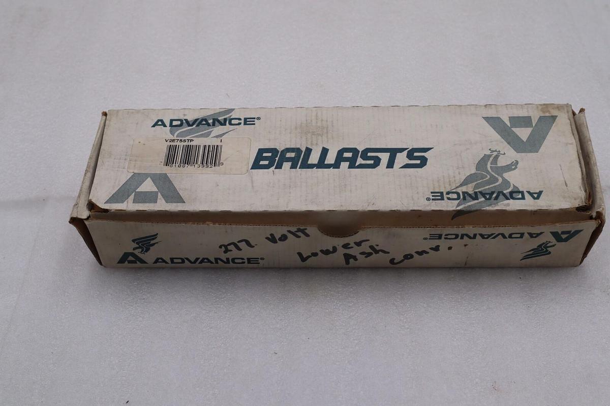 Used ADVANCE BALLAST V2E75-S-TP MARK III ENERGY SAVER #L-778