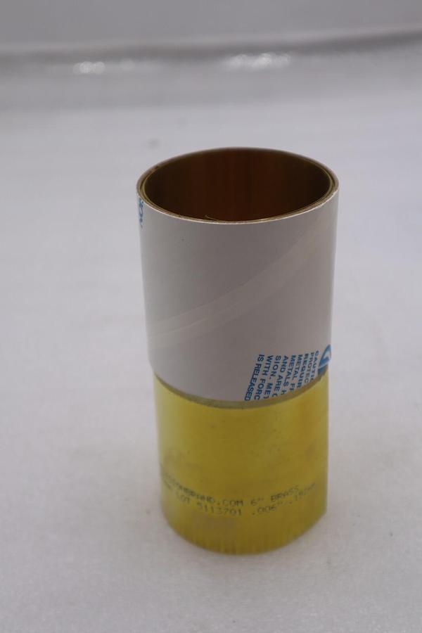 Used Precision Brand 17330 Shim Stock Roll Brass 0.0060 In 6 In Length: 100" #024-A